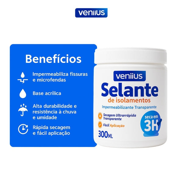 Selante Impermeabilizante Veniius para Infiltrações e Vazamentos