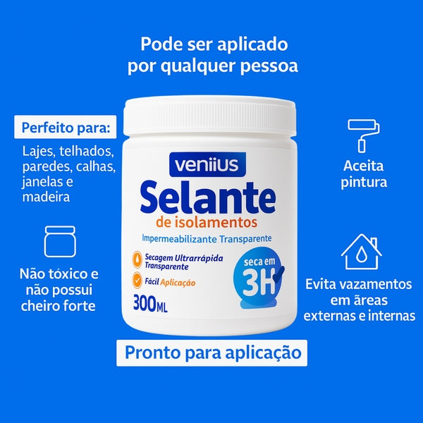Selante Impermeabilizante Veniius para Infiltrações e Vazamentos