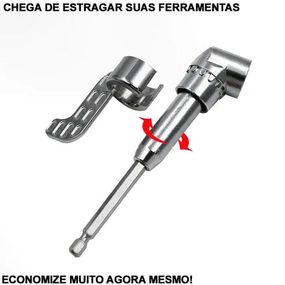 Adaptador Angular PowerMax 105° para Broca e Parafusadeira [COMPRE 1, LEVE 2 + BRINDE]