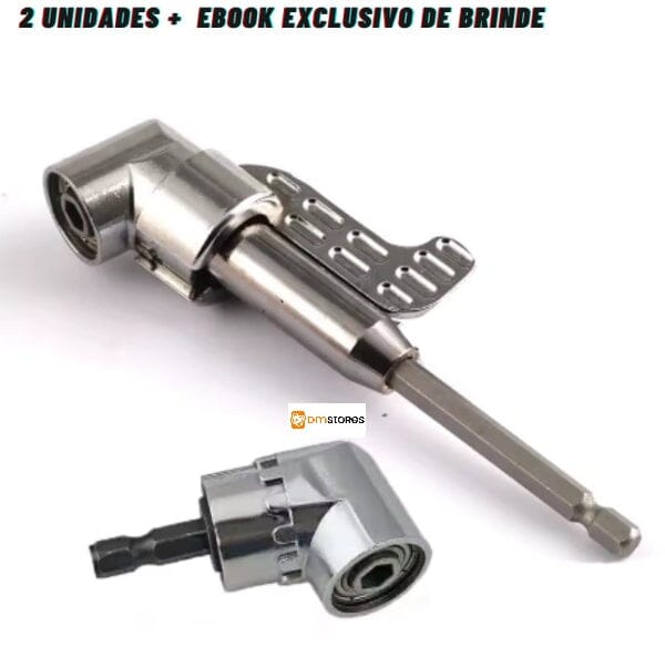 Adaptador Angular PowerMax 105° para Broca e Parafusadeira [COMPRE 1, LEVE 2 + BRINDE]