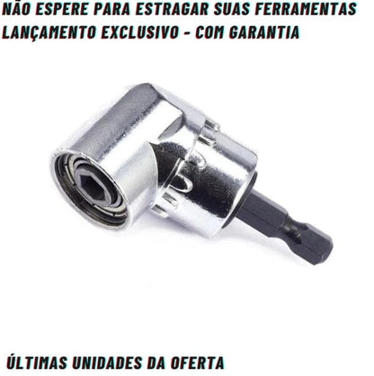 Adaptador Angular PowerMax 105° para Broca e Parafusadeira [COMPRE 1, LEVE 2 + BRINDE]