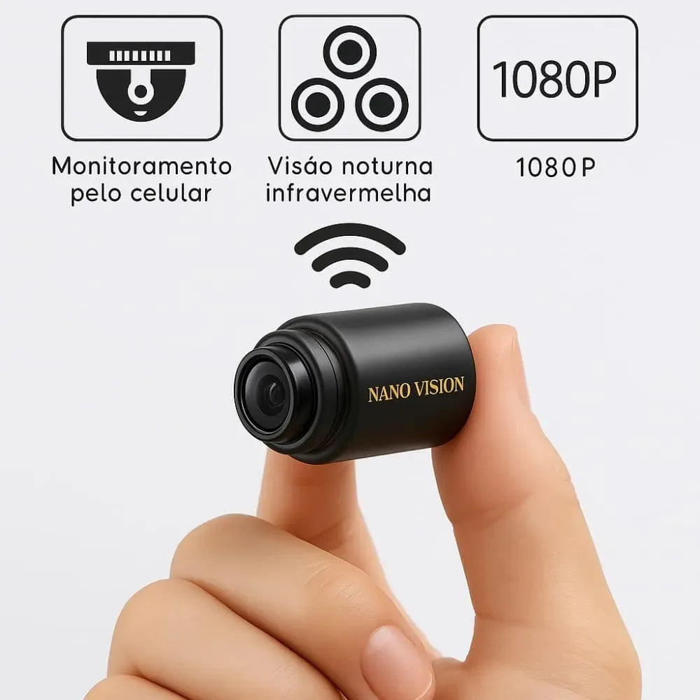 Kit 2 Nano Vision - Mini Câmera de Segurança (Ultra HD 4K)