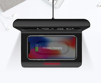 DigitalStation 4 em 1 Multifuncional - Carregador por Indução, Hora, Calendário e Temperatura