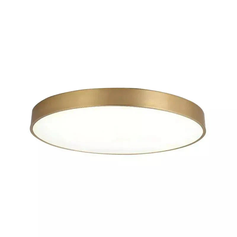 Luminária de Teto Decorativa Dourada Redonda LED - eFlix