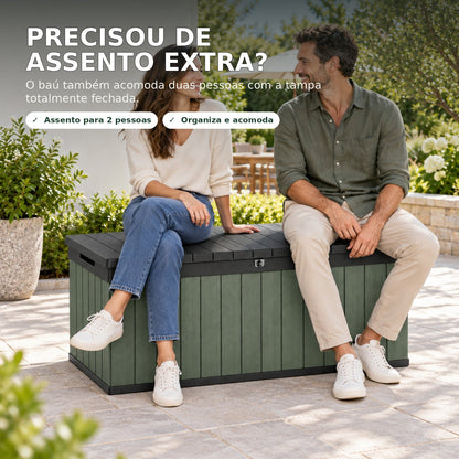 Baú Verdanza 454L usado como assento